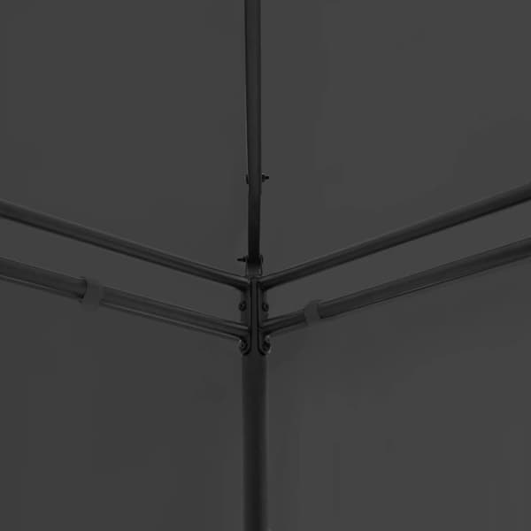 vidaXL Paviljong med gardiner 600x298x270 cm antrasitt