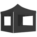 Miniatyrbillede 1 af 9: vidaXL foldbart festtelt med vægge aluminium 2 x 2 m antracitgrå