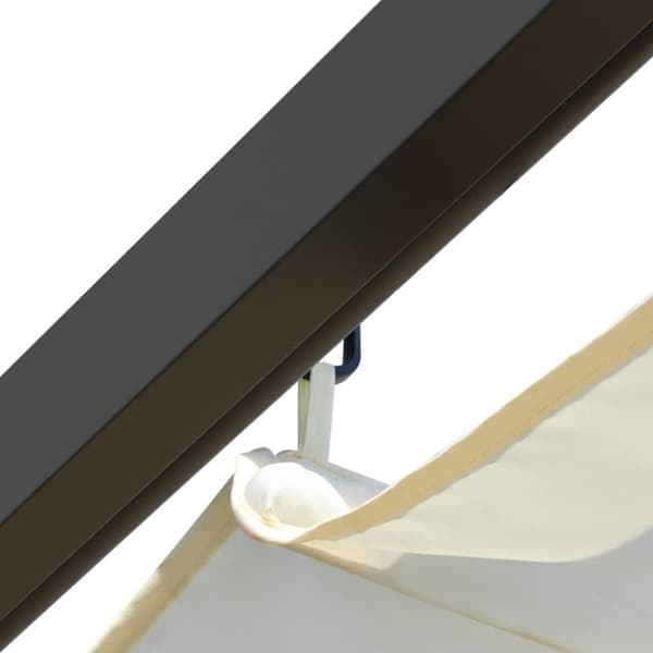 vidaXL Pergola med indragbart tak gräddvit 3x3 m stål