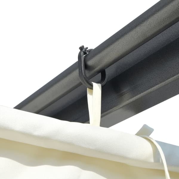 vidaXL Pergola med indragbart tak gräddvit 3x3 m stål