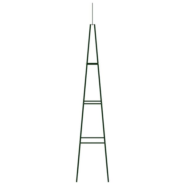 vidaXL stativer til klatreplanter 2 stk. 35x35x195 cm jern mørkegrøn