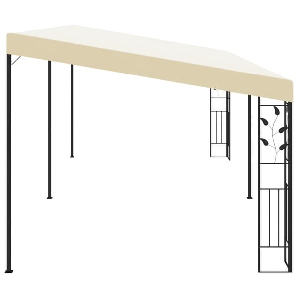 vidaXL vægmonteret pavillon 6x3x2,5 m cremefarvet