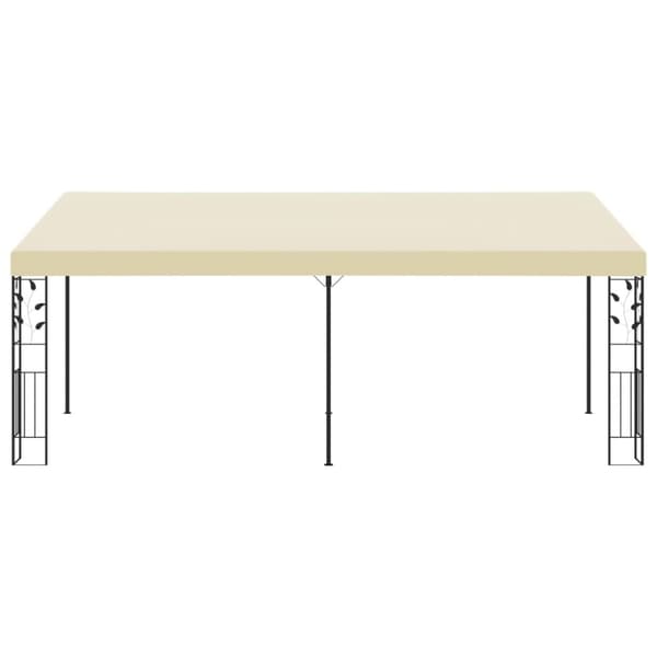 vidaXL vægmonteret pavillon 6x3x2,5 m cremefarvet