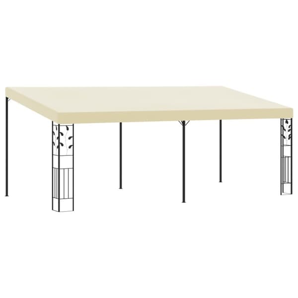 vidaXL vægmonteret pavillon 6x3x2,5 m cremefarvet