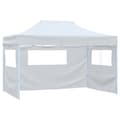 Miniatyrbillede 2 af 11: vidaXL foldbart festtelt med 4 sidevægge 3 x 4,5 m hvid