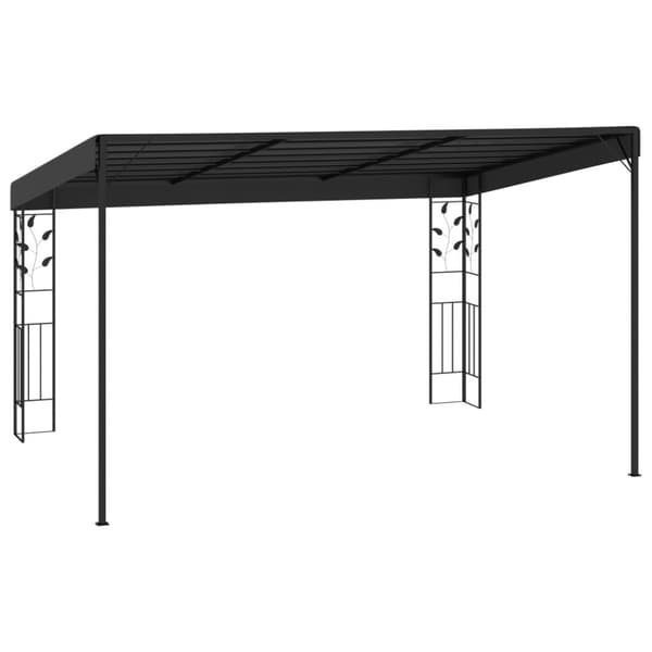 vidaXL vægmonteret pavillon 4x3x2,5 m antracitgrå