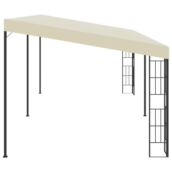 vidaXL vægmonteret pavillon 3x6 m stof cremefarvet