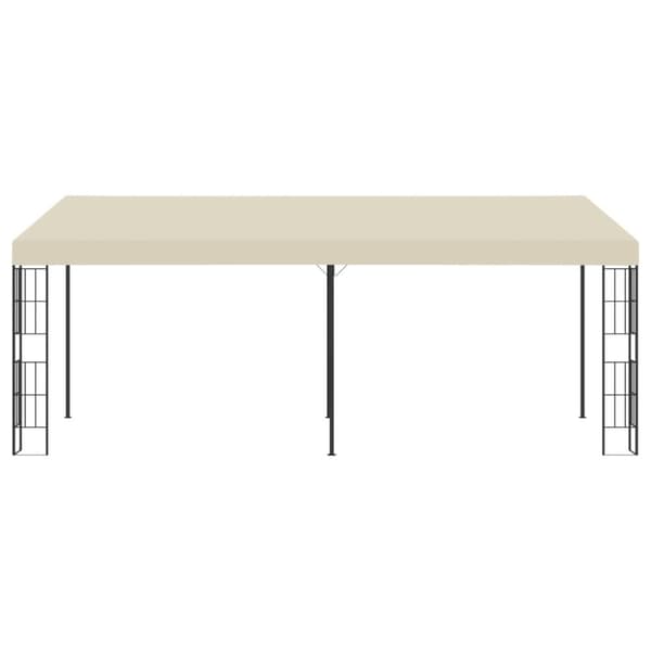 vidaXL vægmonteret pavillon 3x6 m stof cremefarvet