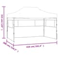 Miniatyrbillede 9 af 9: vidaXL foldbart festtelt med 3 sidevægge 3 x 4 m stål antracitgrå