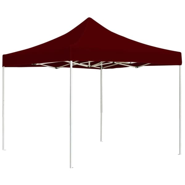 vidaXL foldbart festtelt 2 x 2 m aluminium bordeaux
