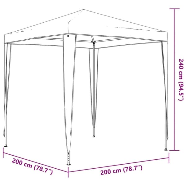 vidaXL Partytelt 2x2 m hvit