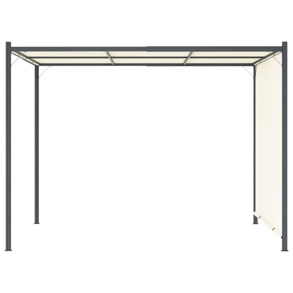 vidaXL Pergola med justerbart tak kremhvit 3x3 m stål