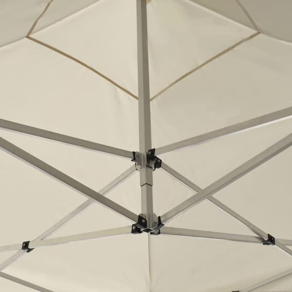 vidaXL Profesjonelt foldbart festtelt vegger aluminium 2x2 m kremhvit
