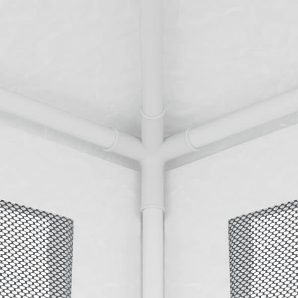 vidaXL Partytelt med 4 sidevegger av netting 2,5x2,5 m hvit