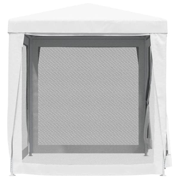vidaXL Partytelt med 4 sidevegger av netting 2x2 m hvit