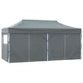 Miniatyrbillede 4 af 10: vidaXL foldbart festtelt med 4 sidevægge 3 x 6 m stål antracitgrå