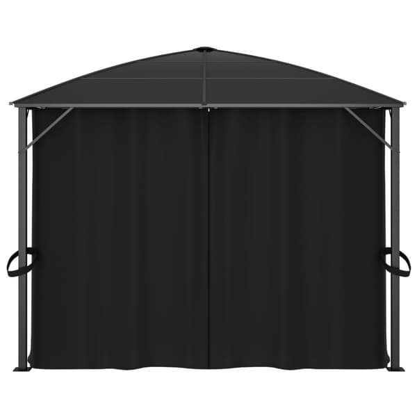 vidaXL Huvimaja verhoilla 400x300x265 cm antrasiitti