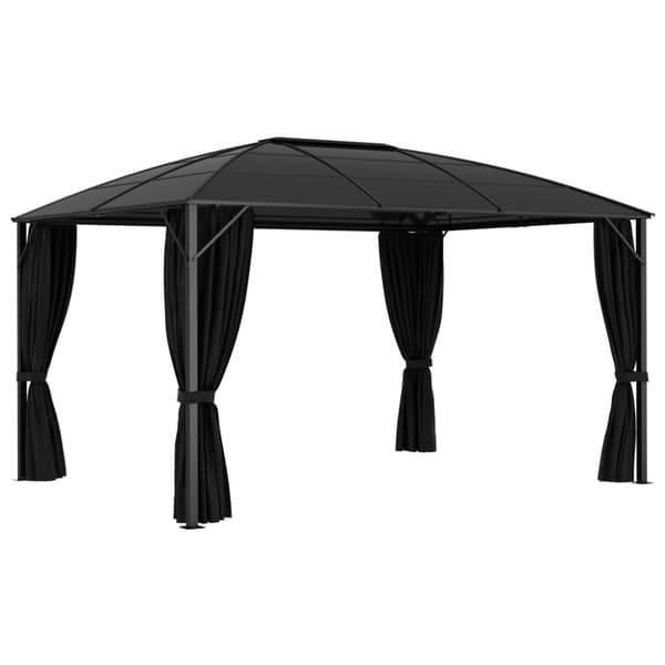 vidaXL Huvimaja verhoilla 400x300x265 cm antrasiitti