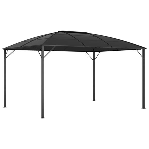 vidaXL Huvimaja verhoilla 400x300x265 cm antrasiitti