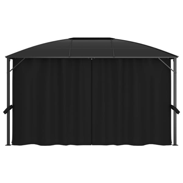 vidaXL Huvimaja verhoilla 400x300x265 cm antrasiitti