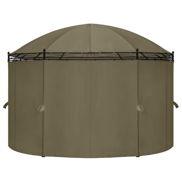vidaXL Huvimaja verhoilla 520x349x255 cm harmaanruskea 180 g/m²