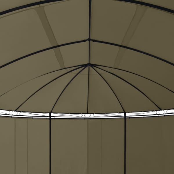 vidaXL Huvimaja verhoilla 520x349x255 cm harmaanruskea 180 g/m²
