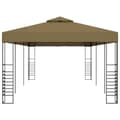 Miniatyrbillede 3 af 6: vidaXL pavillon 6x3x2,7 m 180 g/m² gråbrun