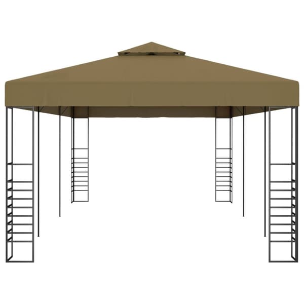 vidaXL pavillon 6x3x2,7 m 180 g/m² gråbrun