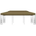 Miniatyrbillede 2 af 6: vidaXL pavillon 6x3x2,7 m 180 g/m² gråbrun