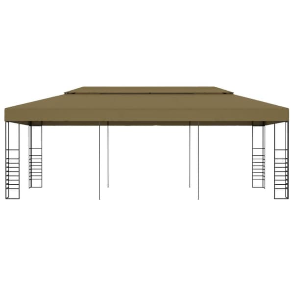 vidaXL pavillon 6x3x2,7 m 180 g/m² gråbrun