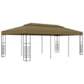 Miniatyrbillede 1 af 6: vidaXL pavillon 6x3x2,7 m 180 g/m² gråbrun