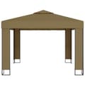 Miniatyrbillede 3 af 5: vidaXL pavillon med dobbelttag 3x3x2,7 m 180 g/m² gråbrun