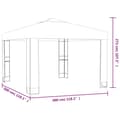 Miniatyrbillede 5 af 5: vidaXL pavillon med dobbelttag 3x3x2,7 m 180 g/m² gråbrun