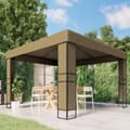 Miniatyrbillede 1 af 5: vidaXL pavillon med dobbelttag 3x3x2,7 m 180 g/m² gråbrun
