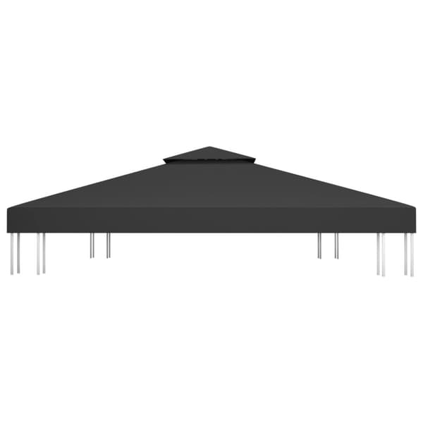 vidaXL pavillontopdække i 2 lag 310 g/m² 4x3 m sort