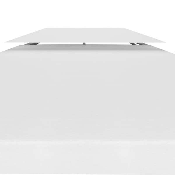 vidaXL Paviljongtak med ventilering 310 g/m² 3x3 m vit