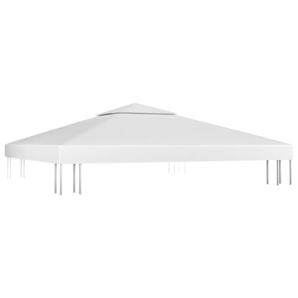 vidaXL Paviljongtak med ventilering 310 g/m² 3x3 m vit