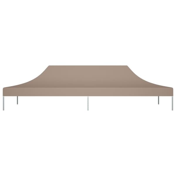 vidaXL Tak till partytält 6x3 m taupe 270 g/m²