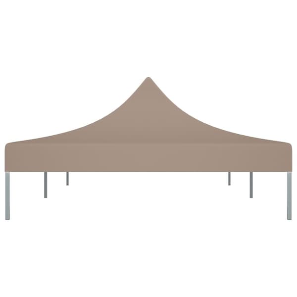vidaXL Tak till partytält 6x3 m taupe 270 g/m²