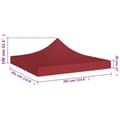 Miniatyrbilde 5 av 5: vidaXL Teltduk for festtelt 3x3m burgunder 270 g/m²