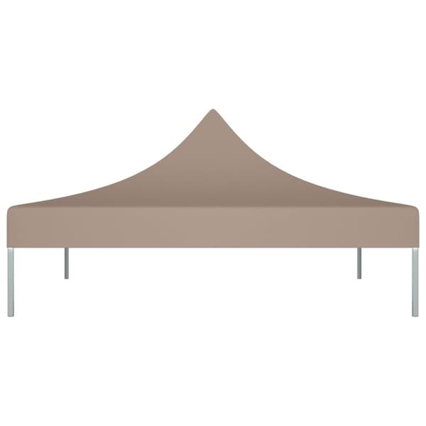 vidaXL Juhlateltan katto 3x3 m harmaanruskea 270 g/m²