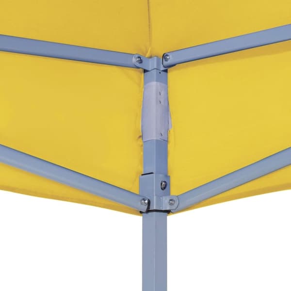 vidaXL Tak till partytält 2x2 m gul 270 g/m²