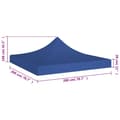 Miniatyrbilde 5 av 5: vidaXL Teltduk for festtelt 2x2 m blå 270 g/m²