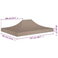 Miniatyrbilde 6 av 6: vidaXL Teltduk for festtelt 4,5x3 m gråbrun 270 g/m²
