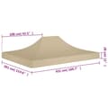 Miniatyrbilde 6 av 6: vidaXL Teltduk for festtelt 4,5x3 m beige 270 g/m²