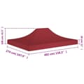 Miniatyrbilde 6 av 6: vidaXL Teltduk for festtelt 4x3 m burgunder 270 g/m²