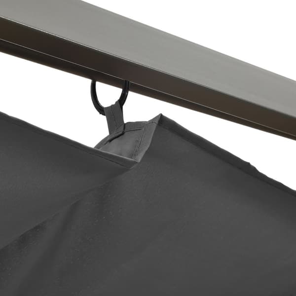 vidaXL Pergola sisäänvedettävä katto antrasiitti 3x3 m teräs 180 g/m²