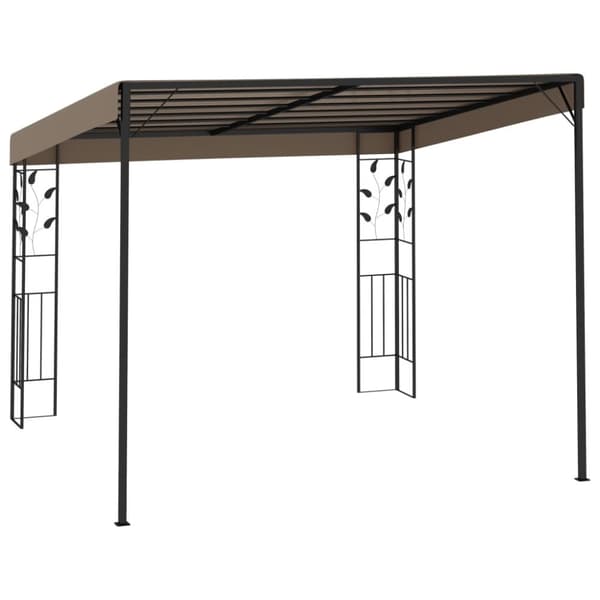 vidaXL Väggmonterad paviljong 3x3x2,5 m taupe