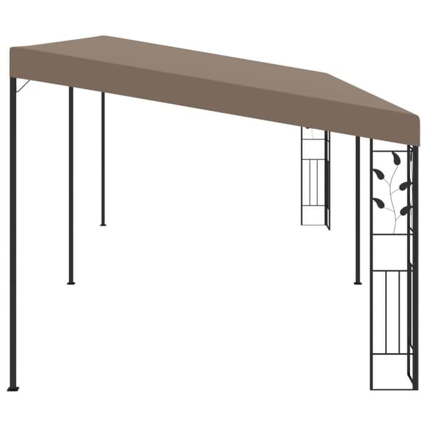 vidaXL Väggmonterad paviljong 6x3x2,5 m taupe