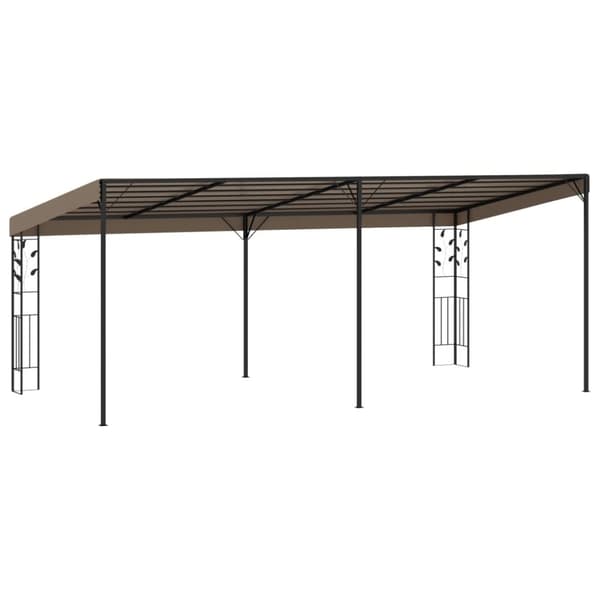 vidaXL Väggmonterad paviljong 6x3x2,5 m taupe